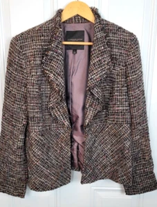 Classiques Entier Tweed Wool Blend Blazer Jacket Size L - Picture 1 of 6