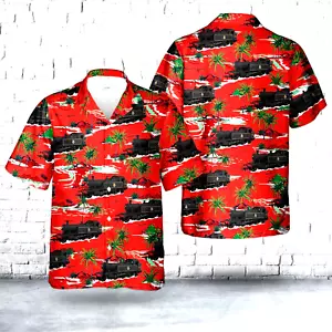 GWR 44xx No.4406 BR Early Crest Lined Black Hawaiian Shirt - Picture 1 of 2