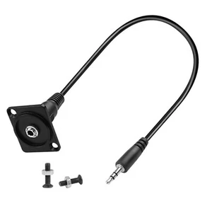 3.5mm TRS Panel Mount Audio Extension Cable | Male to Female | 0.2m - Picture 1 of 8