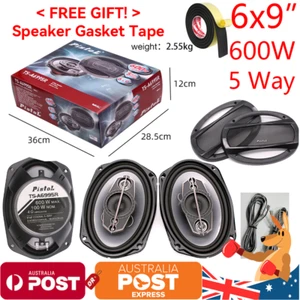 6x9" 600W Coaxial Rear Stereo Full Range Speakers 5 Way Car Audio Subwoofer - Picture 1 of 10