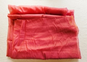 Silk Fabric 10 yards Magenta & Peach Iridescent Shimmer Sheer Material 54” wide - Picture 1 of 6