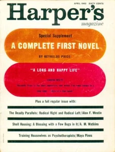 RARE First Novel By Reynolds Price "A Long and Happy Life"Harper's Promo Signed! - Imagen 1 de 5