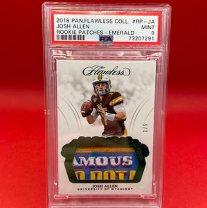 2018 #RP-JA Panini Flawless Josh Allen Rookies Patches Emerald 1 of 5