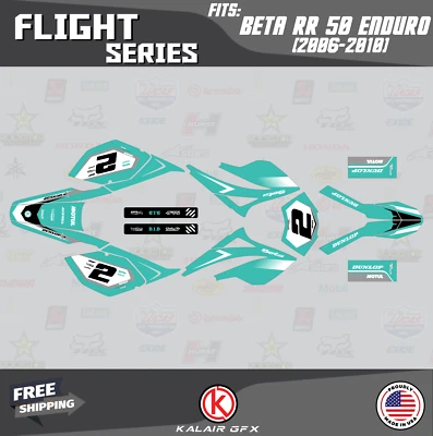 Kit de gráficos para Beta RR 50 (2006-2010) Flight - TEAL Foto 1 de 4