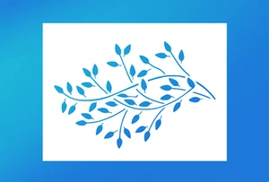 Branch with Leaves Stencil (Many Sizes) - Picture 1 of 1