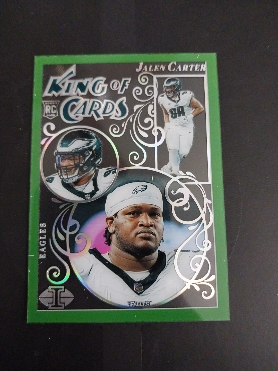 2023 Panini Illusions - King of Cards Green #18 Jalen Carter /10 (RC)