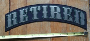 Parche Retirado MILITAR Top Rocker Ejército Marina EE. UU. para Chalecos Chaqueta - Imagen 1 de 5