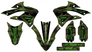 2022-2023 KX 112 APACHE Green Senge Graphics Kit compatible con Kawasaki - Imagen 1 de 10