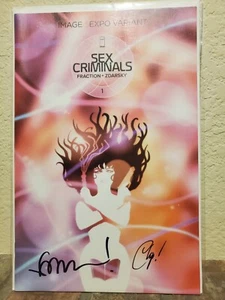 SEX Criminals #1 Image Expo Variant Hand Signed Zdarsky And Fraction 2x Signed - Picture 1 of 4