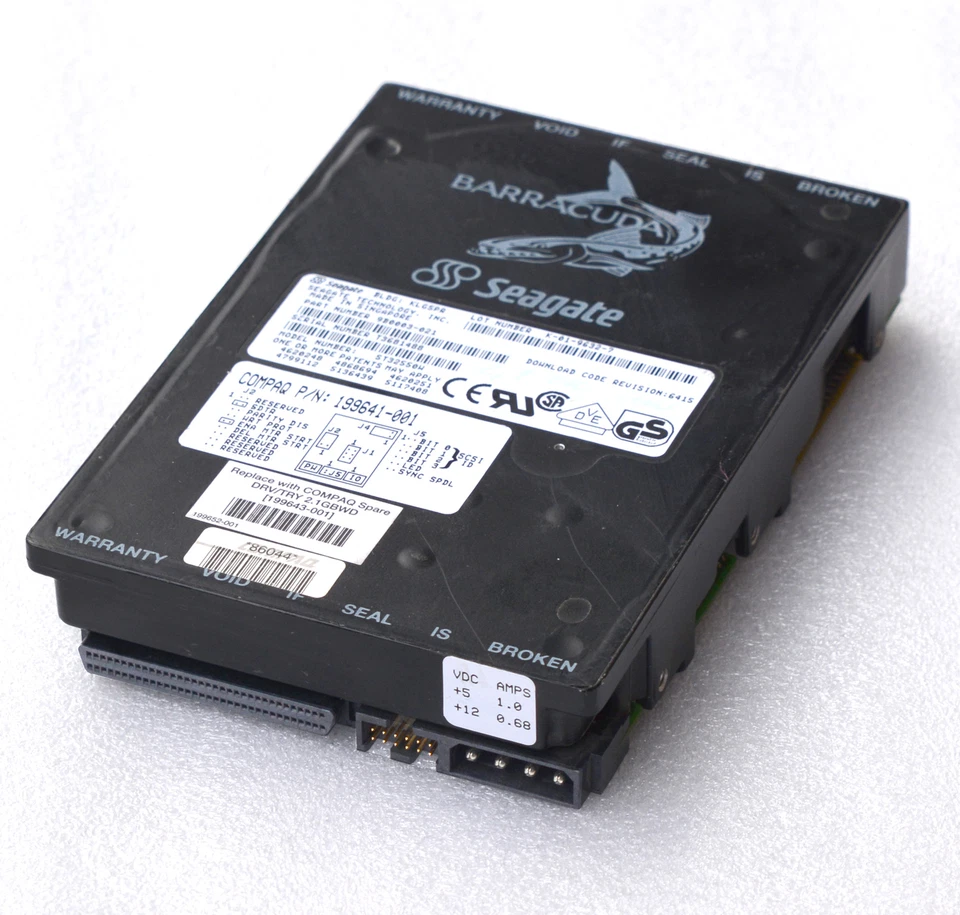 8,89 cm 3,5" 2,5GB Hard Drive Seagate ST32550W Barracuda SCSI 68pol HDD O762 - Image 1 of 1