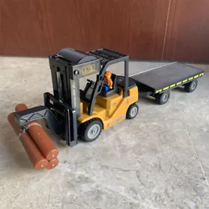 1:24 RC Kran Spielzeug mit Anhänger Fernsteuerung Gabelstapler Spielzeug Jungen - Bild 1 von 19