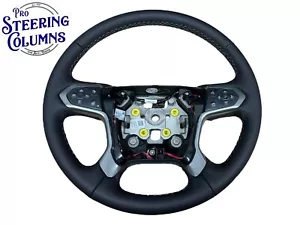 14-19 GM SILVERADO SIERRA TAHOE YUKON LEATHER BLACK STEERING WHEEL NEW 84483796 - Picture 1 of 13
