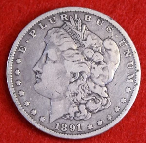 1891-O Morgan Liberty Dollar 90% Silver Circulated Coin MG570 - Picture 1 of 2