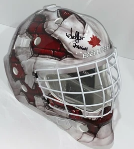 ANN-RENEE DESBIENS SIGNED F/S GOALIE MASK TEAM CANADA 2022 OLYMPICS PSA COA - Picture 1 of 5