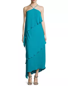 Vestido Halston Heritage Asimétrico con Volantes en Niveles (talla XXS)* - Imagen 1 de 2