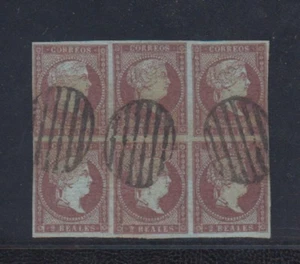 EDIFIL 42 US. 2 REALES ISABEL II. BLOQUE DE 6 SELLOS. - Imagen 1 de 1