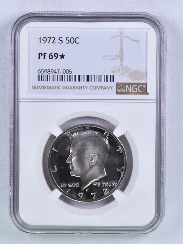 1972 S Kennedy Half Dollar 50c NGC PF69 ✯  ✯ STAR Rare Proof ✯ ✯ Cover