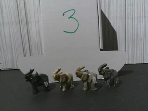 Soapstone Elephant Carving from Peru/Lot of 4/Lot 3 - Picture 1 of 10