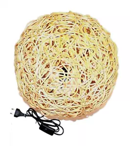 Rattan Lampe Steh Korb Kugel Zimmer Korb Natur Boden - Bild 1 von 5