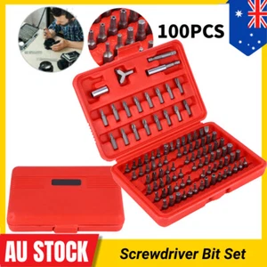 100pcs Screwdriver Bit Set Torx Hex Drill Star Spanner Screw Driver Bits Tool AU - Picture 1 of 13