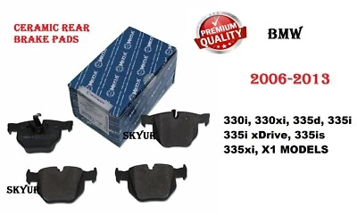 Conjunto de pastilhas de freio traseiras 2006-2013 BMW 330i 330xi 335d 335i 335is 335xi X1 MEYLE - Imagem 1 de 3