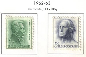 US 1962 - 1963 Jackson Washington Stamps, New, Hinged - Picture 1 of 1
