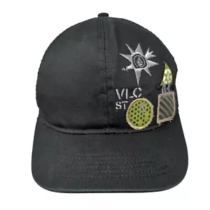 Volcom Measure Snapback Trucker Hat Black One Size Adjustable Mesh Back 6 Panel - Picture 1 of 8