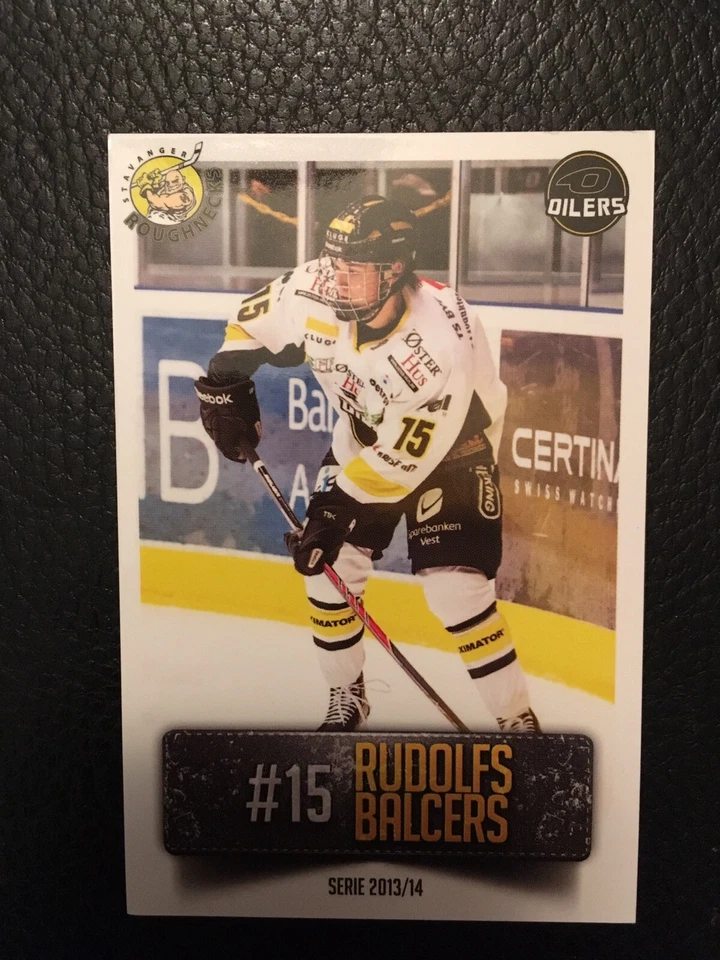 2013-14 Rudolfs Balcers Rookie Hockey Card Stavanger Oilers (Norway) - Image 1 of 1