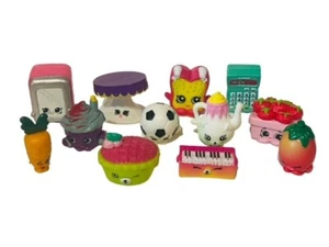 Shopkins Mixed Lot 12 Anthropomorphic Moose Toy Figures Piano Pie Teapot Cake S4 - Picture 1 of 4