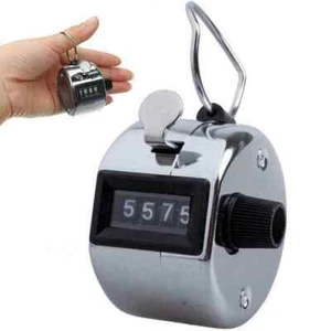 4 Digit Number Dual Clicker Golf Hand Tally Counter metal case with base - Picture 1 of 6