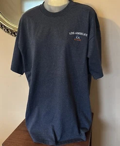 T-shirt homme vintage Cal Cru Los Angeles manches courtes rayé grande taille - Photo 1/9
