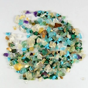 100%Natural Turquoise Assorted Gemstones Mixed Chip Rough Lot - Picture 1 of 32