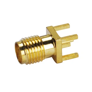 10x SMA thru hole Jack Female vertical PCB Mount Straight RF Connector - Picture 1 of 4