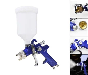 AEROGRAFO 1.7 MM PISTOLA SPRUZZO SERBATOIO A CADUTA 600ML AD ARIA COMPRESSA - Foto 1 di 1