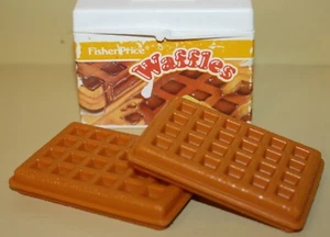 Vintage Fisher Price Waffles with Box Fun With Food Pretend Breakfast - Picture 1 of 8