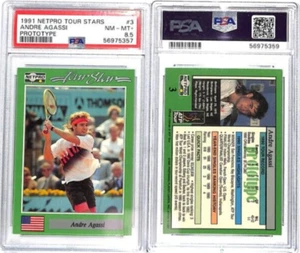 1991 Netpro Tennis Tour Stars Prototyp #3 Andre Agassi RC PSA 9 NEUWERTIG # T - Bild 1 von 1