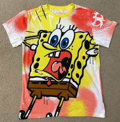 Nickelodeon Bob Esponja Pantalones Cuadrados Estampado Completo Camiseta AOP Para Hombre L Tie Dye Foto 1 de 4