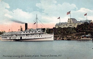 Steamship Frontenac Toronto Docked Thousand Islands New York Vtg Postcard CP352 - Picture 1 of 2