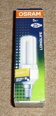 OSRAM Dulux Longlife Energiesparlampe 5 W (25 W) E14 Warm White MADE IN GERMANY - Bild 1 von 3