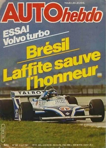 AUTO HEBDO n°260 02/04/1981 BRAZIL GP F1 VOLVO TURBO - Imagen 1 de 1