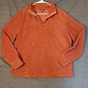 Eddie Bauer Cozy Sherpa Fleece Sweater Women L 1/4 Button Hiking Gorpcore Trek - Picture 1 of 9