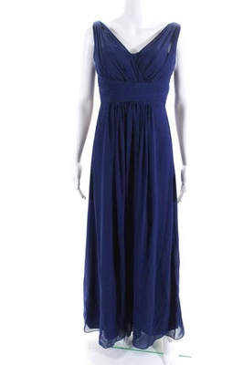 Bill Levkoff Womens Sleeveless High Waist A Line Evening Gown Blue Size 0 - Image 1 of 4