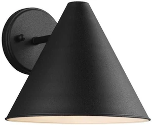 8538501-12 Crittenden One Outdoor Wall Lantern outside Lighting, Black Finish - Picture 1 of 12