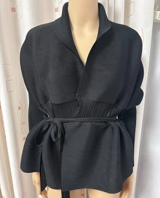 Issey Miyake black trench coat jacket - Image 1 of 4