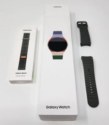 Samsung Galaxy Watch7 w/ Fabric & Sport Bands, 40mm, Green, SM-L300, Never Used! - Image 1 of 4