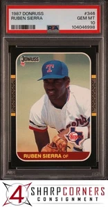 1987 DONRUSS #346 RUBEN SIERRA RC RANGERS PSA 10 - Picture 1 of 3