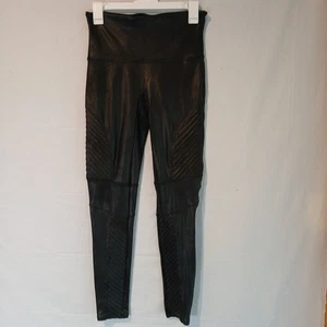Spanx Damen Gr. L Leder wie Ankle Skinny Hose Luxe Schwarz - Bild 1 von 10