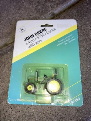 John Deere 6400 tractor With ROPS MFWD ERTL 1/64 NIP diecast farm #5729 - Image 1 of 3
