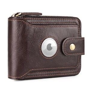 Airtag Wallets For Men With Zipper RFID Blocking Leather Bifold Mens Wallet -... - Bild 1 von 7