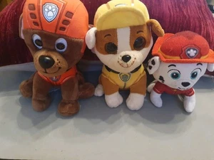 Paw Patrol Soft Toy Zuma & Marshall, Ty Beanie Rubble - Picture 1 of 7